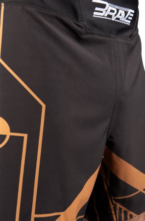 Pantaloni scurti MMA “BRAVE” - Negru-Auriu, marime S [4]
