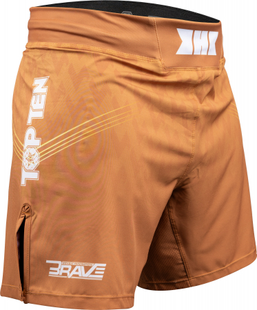 Sporturi - Pantaloni scurti MMA “BRAVE Fight Night” - Maro, Marime XL