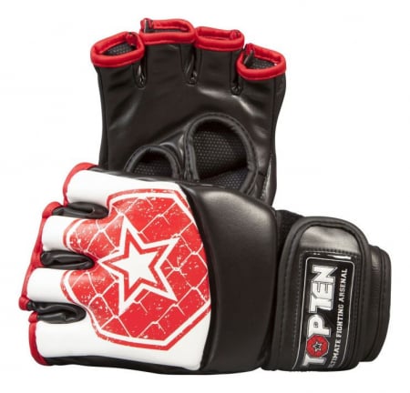 Manusi de MMA - Manusi MMA "Octagon", Top Ten, Rosu-Alb, S