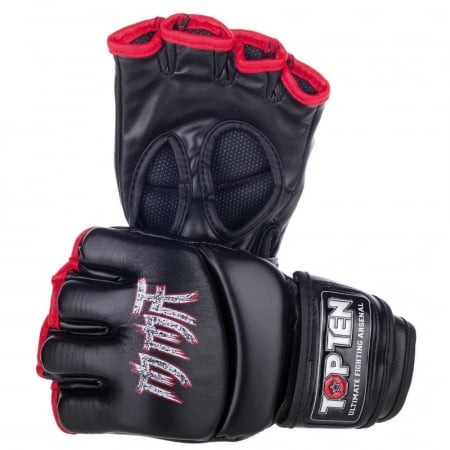 Manusi de MMA - Manusi de lupta Ultimate „Simbol MMA”, Top Ten, Negru-Rosu, S