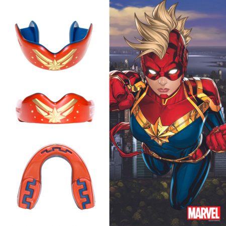 Proteza dentara “Extro Marvel Captain Marvel” - rosu/auriu, senior [4]