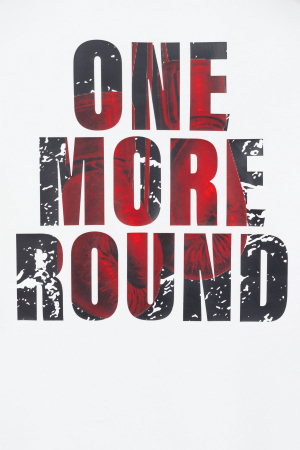 Oversized T-shirt "One More Round" - white, size M [4]