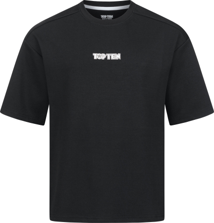 Men's sports t-shirts - Oversized T-shirt "TOP TEN" - black, size M