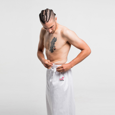 Pantalon KARATE Kyokushin Training, alb, 160 cm [3]