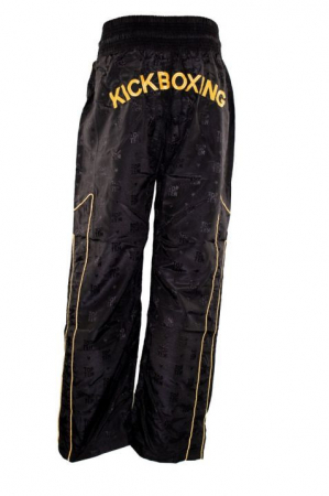 Pantaloni Kickboxing, aprobat WAKO, Top Ten, Negru-Rosu, 2XL [2]