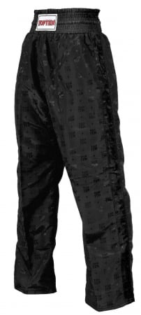 Sporturi - Pantaloni Kickboxing, Classic, fara eticheta WAKO, Top Ten, Negru, 120 cm