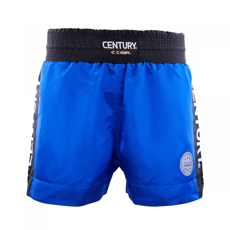 Pantaloni sport copii - Pantaloni scurti C-GEAR Kickboxing Competition, omologati WAKO, Century, Albastru/Negru, S