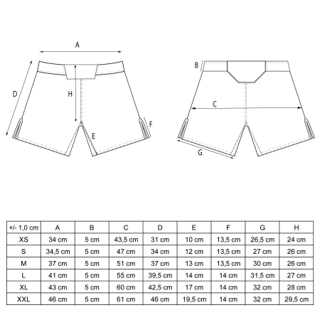 Pantaloni scurti MMA „Fight Team”, Top Ten, Albastru, S [8]