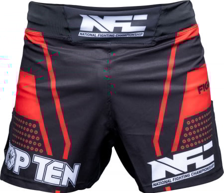 Pantaloni sport copii - Pantaloni scurti MMA “NFC”, Top Ten, Rosu, M
