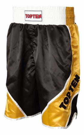 Ultimele bucati - Pantaloni scurti „Shiny“, Top Ten, Negru-Gold, 2XL