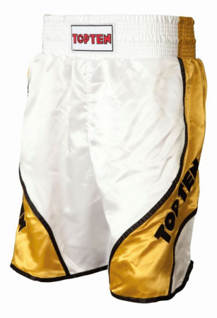 Box - Pantaloni scurti „Shiny“, Top Ten, Alb-Gold, L