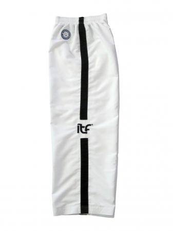 Omologate ITF - Pantaloni uniforma MATRIX centuri negre 4-6 DAN, 180 cm