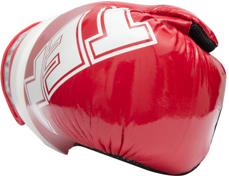 Manusi Pointfighter “Glossy Block”, omologat WAKO, rosu-alb, marime S [1]