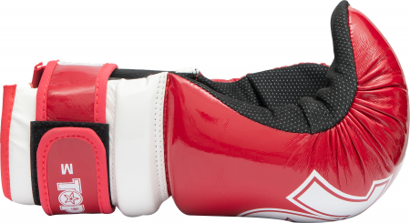 Manusi Pointfighter “Glossy Block”, omologat WAKO, rosu-alb, marime S [3]