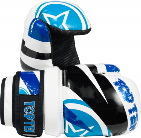 Kickboxing - Manusi pointfighter “Urban Arts” - albastru-alb, marime S