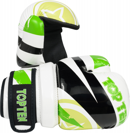 Kickboxing - Manusi pointfighter “Urban Arts” - verde-alb, marime XS