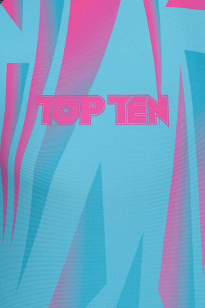 Rash Guard “Borrado” - turquoise-pink, size L [5]