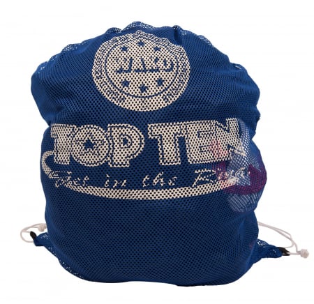 Accesorii - Ruscac tip sac din plasa "WAKO", Top Ten, cu imprimeu „Get in the ring”, Albastru, 70 x 65 cm