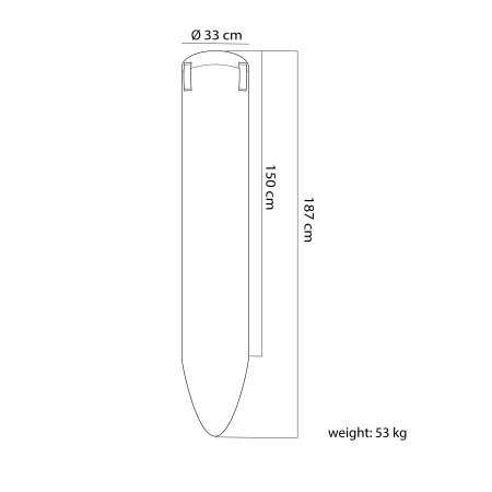 Sac de box "Bullet" pentru antrenament-umplut, negru [1]