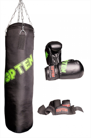 Saci sporturi de lupta - Set box "Complete", Top Ten, negru verde