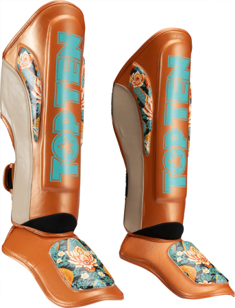Import - shin- and instep guard "Ryu del Mar" - orange, size XL