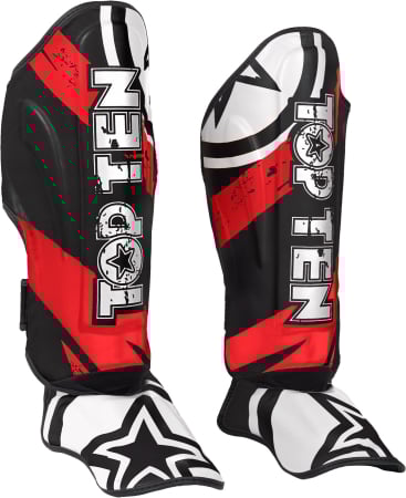 Import - Shin- and Instep Guard “Urban Arts” - black-red, size XS
