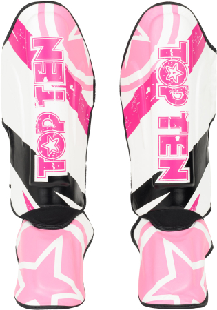 Shin- and Instep Guard “Urban Arts” - pink-white, size XL [1]