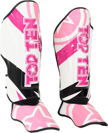 Import - Shin- and Instep Guard “Urban Arts” - pink-white, size XL