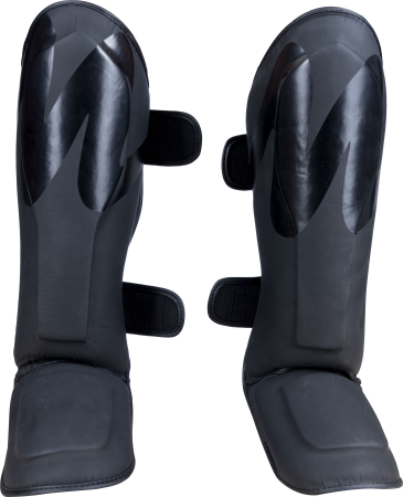 Shin- and Instep Guard "Wave Black'n'Black" - black-black, size XS [1]
