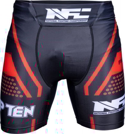 Pantaloni sport copii - Colanti scurti "NFC", Top Ten MMA, Negru cu rosu, XXL