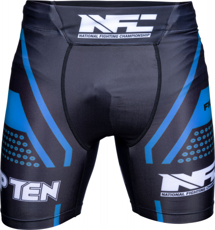 Ultimele bucati - Colanti scurti "NFC", Top Ten MMA, Negru cu albastru, XS