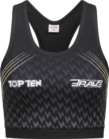 Bustiera sport dama - Bustiera sport “BRAVE Fight Night” - negru, marime M
