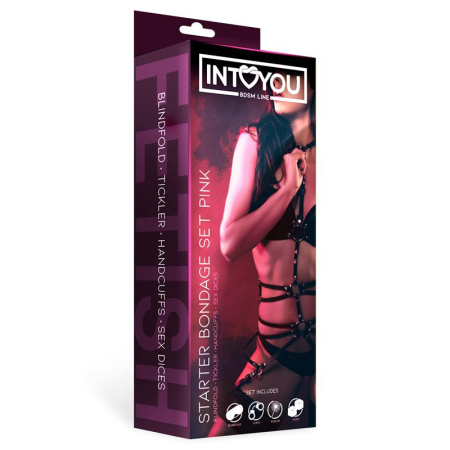 Seturi si accesorii BDSM - Starters Bondage Set Pink - Set BDSM pentru Începători, 4 Piese