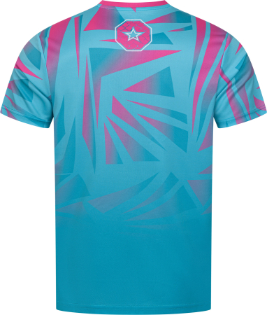 T-Shirt “Borrado” - turquoise-pink, size S [3]