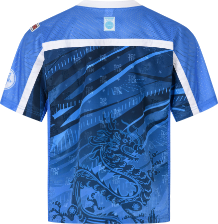T-Shirt for kickboxing "Legacy25" - blue, size XS, with V-neck [3]