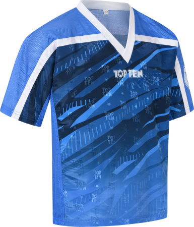 T-Shirt for kickboxing "Legacy25" - blue, size XS, with V-neck [1]