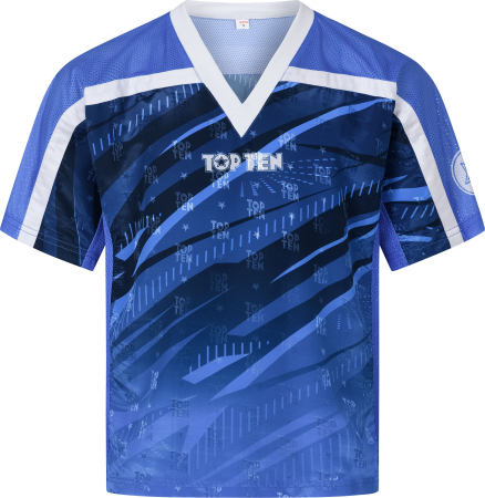 Import - T-Shirt for kickboxing "Legacy25" - blue, size S, with V-neck