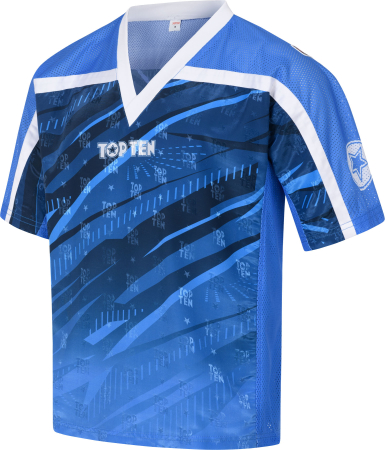 T-Shirt for kickboxing "Legacy25" - blue, size XS, with V-neck [2]