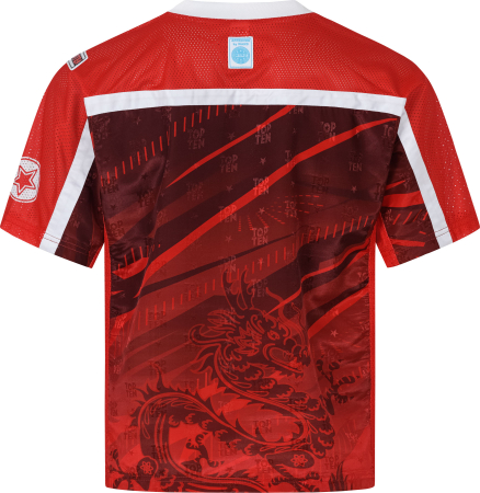 T-Shirt for kickboxing "Legacy25" - red, size XXS with V-neck [3]