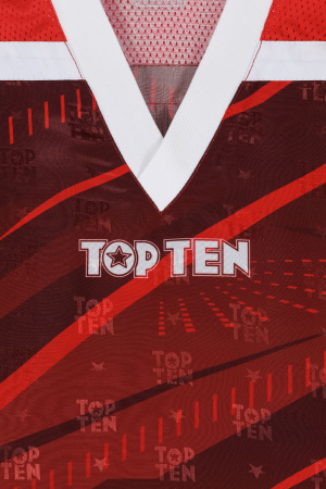 T-Shirt for kickboxing "Legacy25" - red, size XXS with V-neck [5]