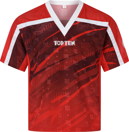 Import - T-Shirt for kickboxing "Legacy25" - red, size XL with V-neck