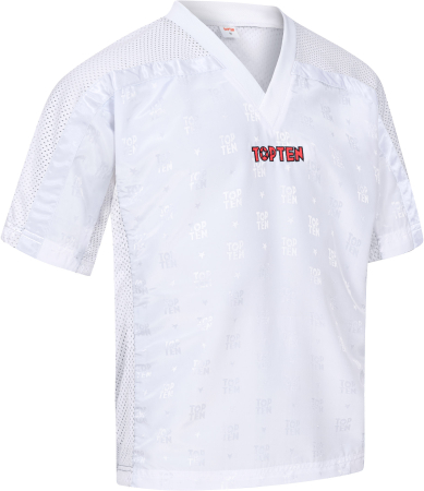 T-Shirt for kickboxing “Mesh” - white-white, size XL, with WAKO label [1]