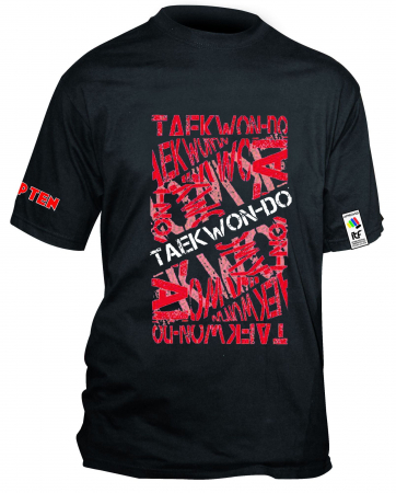 Import - T-Shirt “ITF TAEKWON-DO” white - black-red, size XS