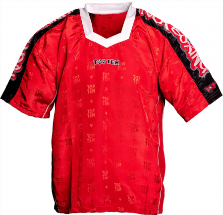 Sporturi - Tricou cu guler in V "Graffiti", Top Ten, Rosu, S