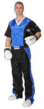 Ultimele bucati - Tricou, V-Neck pentru “Kickboxing” - negru-albastru, marime S