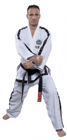 Dobok Instructor Diamond, aprobat ITF, Top Ten, Alb, 4-6 Dan, 160cm [0]