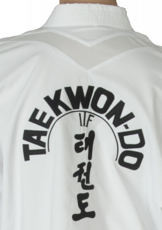 Dobok Instructor, Premium Gold, aprobat ITF, Top Ten, Alb, 4-6 Dan, 190 cm [6]