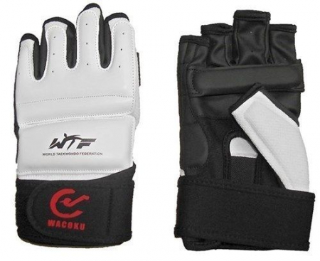 Taekwondo gloves (WTF approved) - white-black, size XL [1]