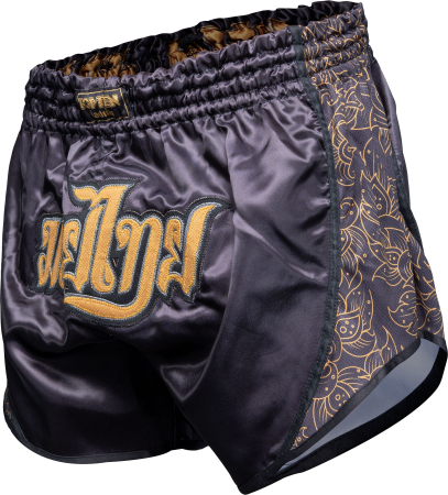 Pantaloni scurti Thaiboxing "Nong Han", Top Ten, Negru, S [2]