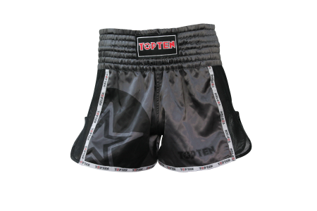 Sporturi - Pantaloni scurti Thaibox, Top Ten, model "Star", aprobat WAKO, negru, marime XS